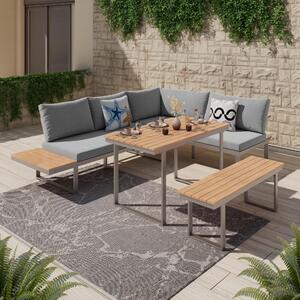 JEDÁLENSKÁ TERASOVÁ SÚPRAVA 4-dielne, kov, plast, textil Ambia Garden - Série záhradného nábytku, Online Only