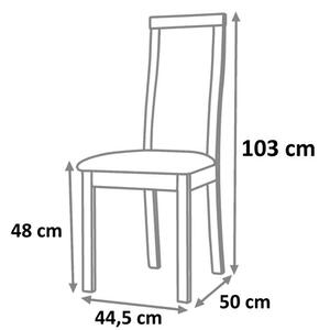 KONDELA Drevená stolička, čerešňa/látka hnedá, DESI
