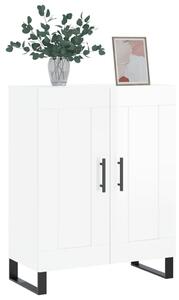 Komoda lesklá biela 69,5x34x90 cm spracované drevo