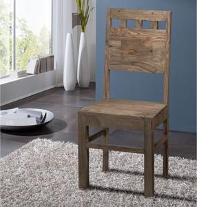 GREY WOOD Jedálenská stolička drevená - vyrezávané operadlo, palisander