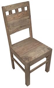 GREY WOOD Jedálenská stolička drevená - vyrezávané operadlo, palisander