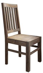GREY WOOD Jedálenská stolička drevená - mriežkované operadlo, palisander