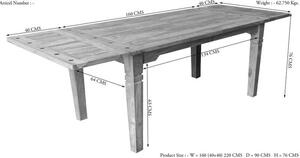 CASTLE Jedálenský stôl 160-240x90 c, palisander
