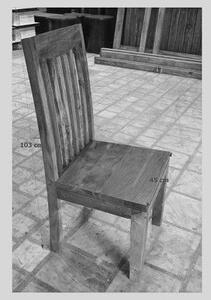 KOLINS Jedálenská stolička drevená, akácia