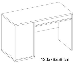 Písací stôl PHILOSOPHY PH-09 biela/grafit