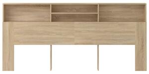 Čelo postele so skrinkou dub sonoma 220x19x103,5 cm
