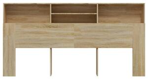 Čelo postele so skrinkou dub sonoma 200x19x103,5 cm