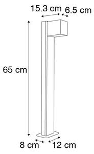 Priemyselné stojace vonkajšie svietidlo tmavosivé 65 cm IP44 - Baleno