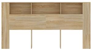 Čelo postele so skrinkou dub sonoma 200x18,5x104,5 cm