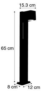 Priemyselné stojace vonkajšie svietidlo hrdzavohnedá 65 cm IP44 - Baleno
