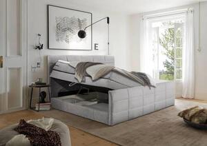BOXSPRINGOVÁ POSTEĽ, 180/200 cm, svetlosivá MID.YOU - Online Only spálne, Online Only