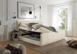 BOXSPRINGOVÁ POSTEĽ, 180/200 cm, krémová MID.YOU - Online Only spálne, Online Only