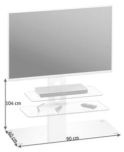 TV DIEL, biela, 90/104/40 cm - TV nábytok