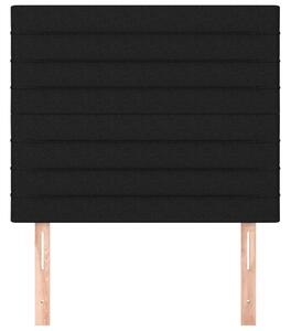 Čelá postele 2 ks čierne 80x5x78/88 cm látka