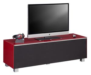 TV DIEL, červená, čierna, 140/43/42 cm - TV nábytok
