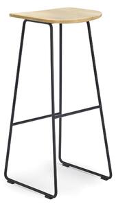 INFINITI - Barová stolička KLEJN drevený sedák - vysoký