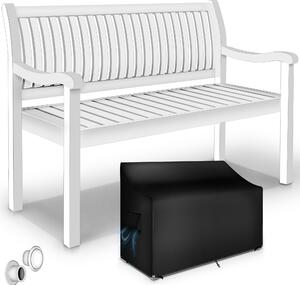 Tillvex® záhradná lavica drevo biela 150 cm / 3 - 4 osoby parková lavica masívna lavica záhradný nábytok
