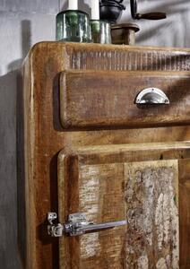 TESORI Kontajner na kolieskach so skrinkou - otváranie vpravo 70x55 cm, staré drevo