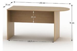 KONDELA Zasadací stôl s oblúkom 150, buk, TEMPO ASISTENT 2 NEW 022