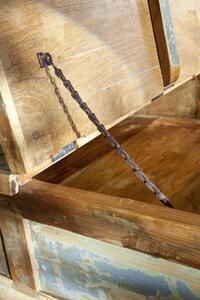 OLDTIME Konferenčný stolík/truhlica 100x100 cm, staré drevo