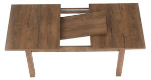 KONDELA Jedálenský stôl, rozkladací, dub lefkas tmavý, 160-203x90 cm, MONTANA STW