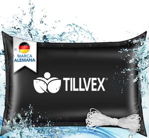Tillvex® bazénový vankúš zimný XXL 200x240cm čierny | vzduchový vankúš vrátane opravnej sady | zimný vankúš s bezpečnostným ventilom | bazénový vankúš bazénový poťah vankúš s dvojitým švom