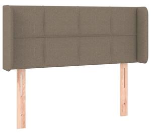 Čelo postele s LED sivohnedé 93x16x78/88 cm látka