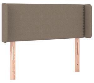 Čelo postele s LED sivohnedé 93x16x78/88 cm látka