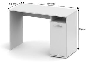 KONDELA PC stôl, biela, NOKO-SINGA 21