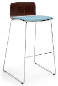 ProfiM - Barová stolička COM K22CV s čalúneným sedadlom a lamelovým podstavcom