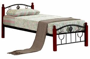 Tempo Kondela Kovová posteľ s roštom, 90x200, MAGENTA