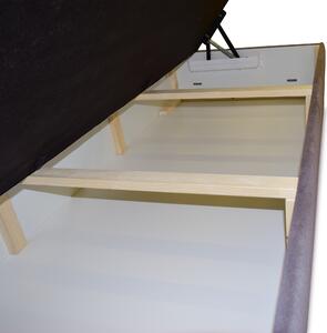 Posteľ s matracom a topperom TONIC sivá, 160x200 cm
