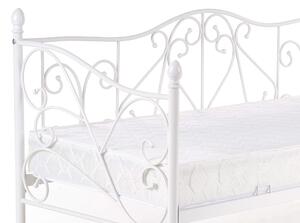 Jednolôžková kovová posteľ Sumatra 90x200 - biela