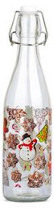 Sklenená fľaša s patentným uzáverom TORO 260ml perníčky