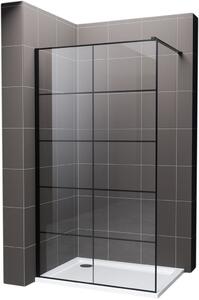 Hagser Agatha stena sprchového kúta walk -in 80 cm čierna matný/sklo priehľadné HGR80000022