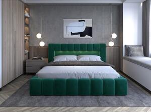 Manželská posteľ LAMICA s osvetlením | 160 x 200 cm Farba: Monolith 85