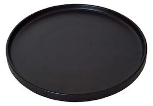 Keramický plytký tanier KITCHISIMO 26cm čierny mat
