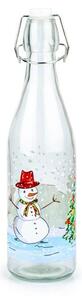 Sklenená fľaša s patentným uzáverom TORO 260ml snehuliak