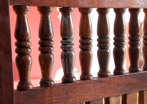 COLORES Stolička štvorset, indické lakované staré drevo