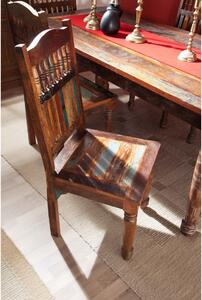 COLORES Stolička štvorset, indické lakované staré drevo