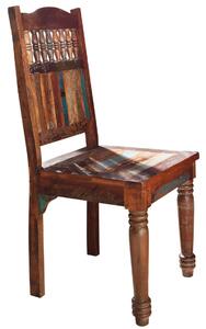 COLORES Jedálenská stolička drevená, staré drevo