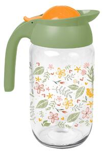 Sklenený džbán s viečkom TORO 1,5 l botanica