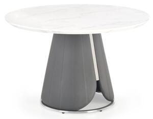 Jedálenský stôl REMIGIO, 120x77x120, biely mramor/popol