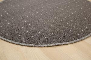 Condor Carpets Kusový koberec Udinese hnedý kruh - 400x400 (priemer) kruh cm