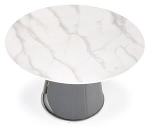 Jedálenský stôl MAGIO, 120x77x120, biely mramor/popol