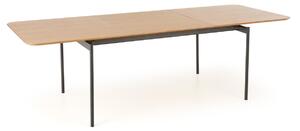 Rozkladací jedálenský stôl MARTO, 170-250x76x100, dub prírodný/čierna
