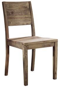 GREY WOOD Jedálenská stolička drevená - plné operadlo, palisander