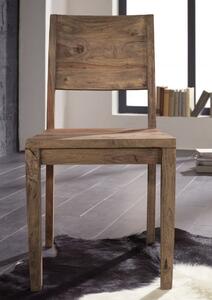 GREY WOOD Jedálenská stolička drevená - plné operadlo, palisander