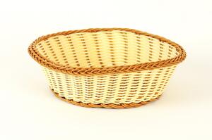 MAKRO - Košík pletený dvojfarebný okrúhly