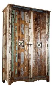 OLDTIME Skriňa na oblečenie 198x118 cm, staré drevo